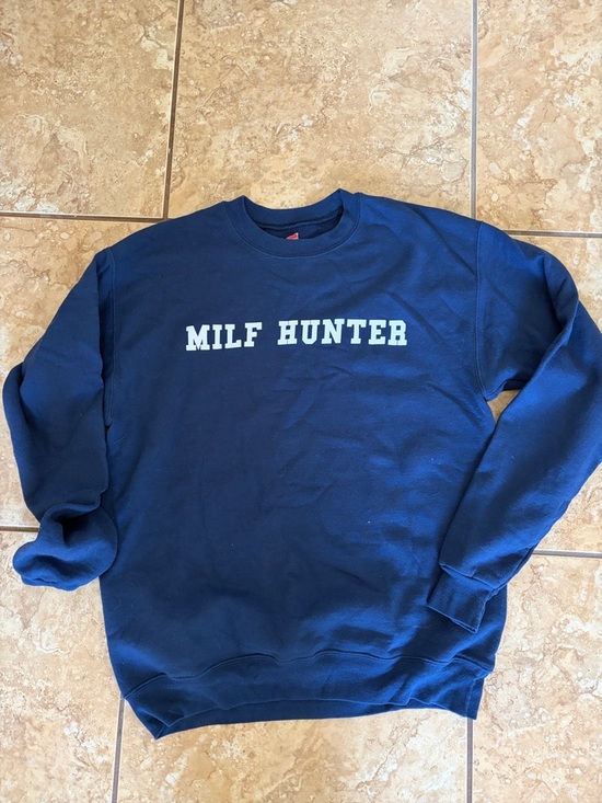 Hanes Other - Hanes Navy Crewneck Sweatshirt with Bold White Text